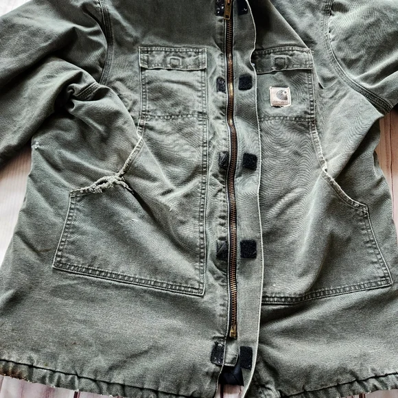 Carhartt Vintage Chore Coat C26 MOS Moss Green | Men's Size XLT - Picture 3 of 13